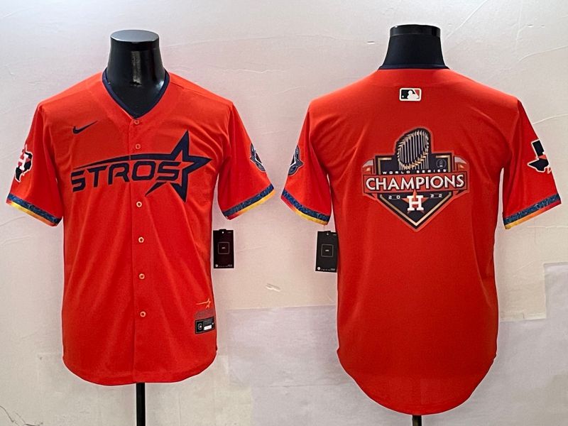 Men Houston Astros Blank Orange Fourth generation Joint Name Nike 2025 MLB Jersey style 13->houston astros->MLB Jersey